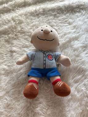 Peanuts Charlie Brown Chicago Cubs MLB Baseball 14-Inch Plush Doll